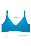 Rosaline Cotton Rich 3-4th Coverage Wirefree Bra- Dodger Blue — thumbnail 5