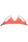 Rosaline Cotton Stretch Smooth Fit Double Layered 3-4th Coverage Wirefree Bra- Coral Pink — thumbnail 7