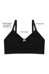 Zivame Maternity Double Layered Non Wired 3/4th Coverage Maternity / Nursing Bra - Black — thumbnail 5