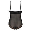 Zivame Lace Embellish Moderate Push Up Wired Sheer Mesh Teddy- Black — thumbnail 7