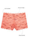Zivame Low Waist All Over Lace Boyshort Panty-Orange — thumbnail 4