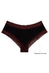 Zivame Soft Stretch Cotton Low Rise Cheeky Brief-Red N Black Printed Lace — thumbnail 6