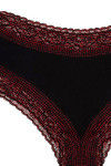 Zivame Soft Stretch Cotton Low Rise Cheeky Brief-Red N Black Printed Lace — thumbnail 7
