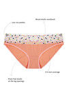 Zivame Soft Stretch Cotton Full Back Coverage Low Rise Hipster Brief-Dotted Lace — thumbnail 5