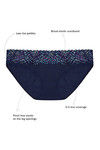 Zivame Soft Stretch Cotton Full Back Coverage Low Rise Hipster Brief-Blue Print Lace — thumbnail 5