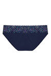 Zivame Soft Stretch Cotton Full Back Coverage Low Rise Hipster Brief-Blue Print Lace — thumbnail 6