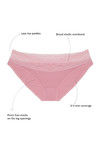 Zivame Soft Stretch Cotton Full Back Coverage Low Rise Hipster Brief-Pink Lace — thumbnail 4