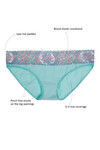 Zivame Soft Stretch Cotton Full Back Coverage Low Rise Hipster Brief-Paisley Print Lace — thumbnail 5