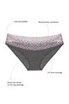 Zivame Soft Stretch Cotton Full Back Coverage Low Rise Hipster Brief-Pink Floral Lace — thumbnail 5