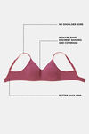 Zivame Essentials Double Layered Non Wired Full Coverage T-Shirt Bra - Raspberry Radiance — thumbnail 7