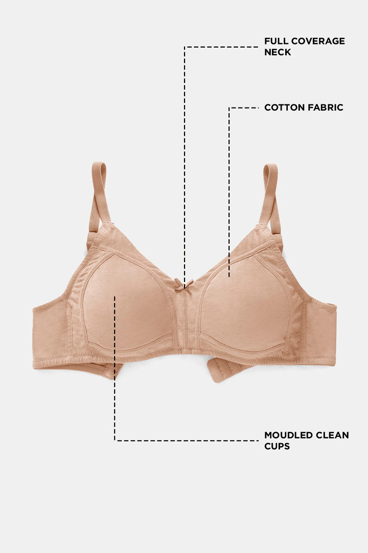 Zivame Essentials Double Layered Non Wired Full Coverage T-Shirt Bra - Roeback — image 6