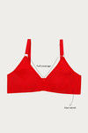 Rosaline Essentials Single Layered Non Wired Full Coverage Bra - Red — thumbnail 6