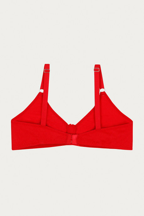 Rosaline Essentials Single Layered Non Wired Full Coverage Bra - Red — image 7