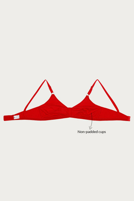 Rosaline Essentials Single Layered Non Wired Full Coverage Bra - Red — image 8