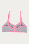 Rosaline Essentials Double Layered Non Wired 3/4th Coverage T-Shirt Bra - Grey Melange — thumbnail 7