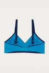 Rosaline Essentials Double Layered Non Wired Full Coverage Bra - Turquoise Blue — thumbnail 7