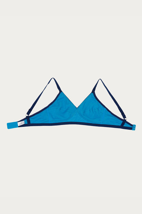 Rosaline Essentials Double Layered Non Wired Full Coverage Bra - Turquoise Blue — image 8