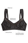 Zivame True Curv Double Layered Non Wired 3/4th Coverage Sag Lift Bra-Black — thumbnail 6