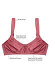 Zivame True Curv Double Layered Non Wired 3/4th Coverage Sag Lift Bra-Deco Rose — thumbnail 6