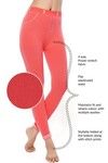 Zivame PowerStretch Toning Denim finished Leggings-Red — thumbnail 6