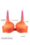 Zivame Feather Light Push Up Wired 3/4th Coverage T-Shirt Bra-Salmon Pink — thumbnail 7