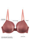 Zivame Feather Light Push Up Wired 3/4th Coverage T-Shirt Bra-Wistful Mauve — thumbnail 7