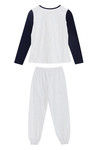 Zivame After Hours Island Life Knit Cotton Pyjama Set- Ecru Navy — thumbnail 7
