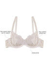 Zivame Double Layered Wired 3/4th Coverage Bra-White — thumbnail 6