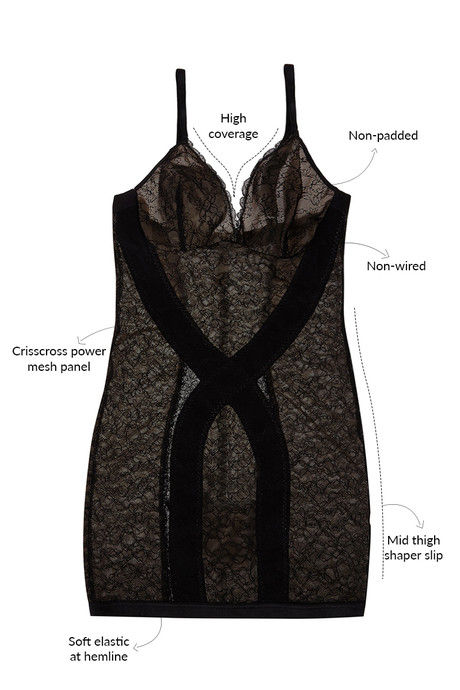 Zivame Low Control Shaping Dress - Black — image 7