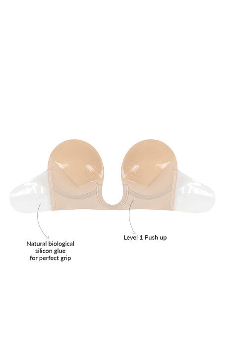 Zivame Padded Wired Low Coverage Stick On Bra - Nude — image 7