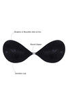 Zivame Invisible Front Open Stick On Bra Smooth Lace Overlay-Black-Black — thumbnail 5