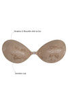 Zivame Invisible Front Open Stick On Bra Smooth Lace Overlay-Skin — thumbnail 5