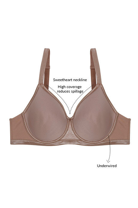 Zivame Essentials Single Layered Non Wired 3/4th Coverage T-Shirt Bra-Roebuck — image 7