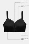 Zivame True Curv Cotton Laminated Non Wired Full Coverage Minimiser Bra - Black — thumbnail 7