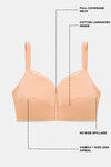 Zivame True Curv Cotton Laminated Non Wired Full Coverage Minimiser Bra - Canteloupe — thumbnail 6
