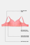 Zivame True Curv Cotton Laminated Non Wired Full Coverage Minimiser Bra - Georgia Peach — thumbnail 5