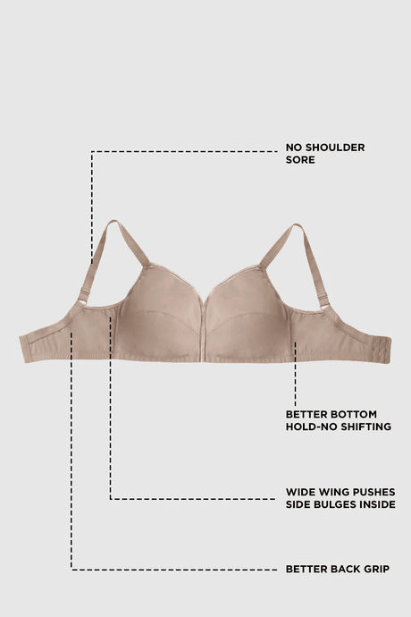 Zivame True Curv Cotton Laminated Non Wired Full Coverage Minimiser Bra - Roebuck — image 5