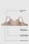 Zivame True Curv Cotton Laminated Non Wired Full Coverage Minimiser Bra - Roebuck — thumbnail 5