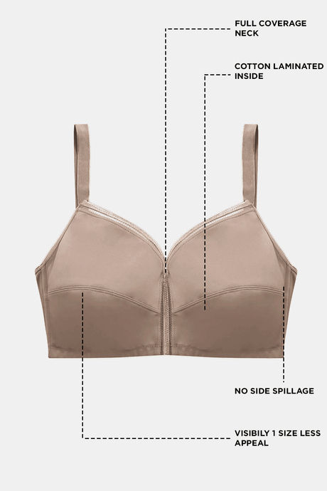 Zivame True Curv Cotton Laminated Non Wired Full Coverage Minimiser Bra - Roebuck — image 6
