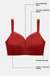 Zivame True Curv Cotton Laminated Non Wired Full Coverage Minimiser Bra - Sundried Tomato — thumbnail 7