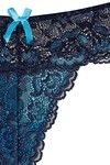 Zivame Lace Kissed Low Rise Thong Panty- Black n Blue — thumbnail 8