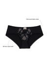 Zivame Contrast Lace Lined Mid Waist Bikini Panty-Black — thumbnail 5