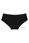Zivame Contrast Lace Lined Mid Waist Bikini Panty-Black — thumbnail 6
