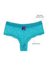 Zivame All That Sheer Lace Low Rise Sheer Cheeky Panty-Blue — thumbnail 5