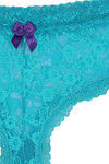Zivame All That Sheer Lace Low Rise Sheer Cheeky Panty-Blue — thumbnail 7