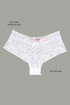 Zivame All Lace Emblishment Mid Waist Boyshorts- White — thumbnail 5