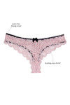 Zivame All That Lace Sheer Low Rise Thong Panty-Lt Pink — thumbnail 5