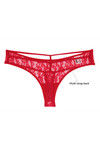 Zivame Scallop Lace Low Rise Thong - Red — thumbnail 6