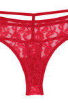 Zivame Scallop Lace Low Rise Thong - Red — thumbnail 7