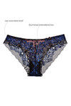 Zivame Dual Toned Lace Low Rise Bikini Panty-Blue Black — thumbnail 6